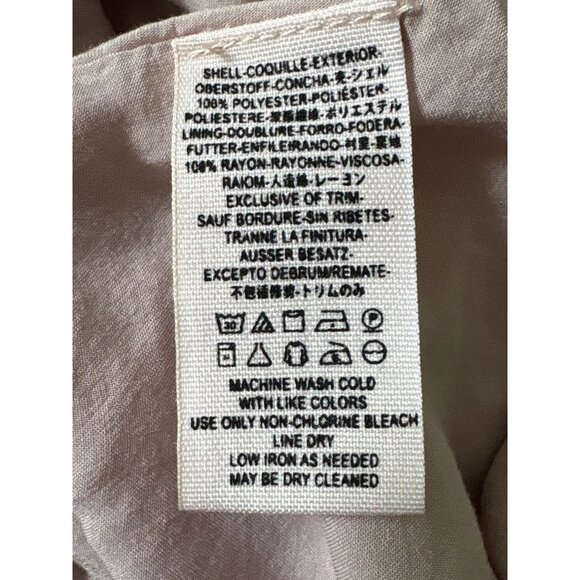 Free People High Plains Elastic Waist Dress Billowy Sleeve Pink Blue Women's S - Picture 10 of 11